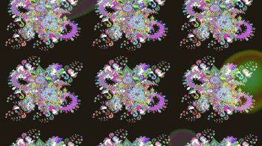 Küçük renkli çiçekler. Gri çiçekli bahar çiçekleri. Küçük çiçekte güzel bir desen. Moda baskıları için zarif bir şablon. Motley illüstrasyonu.