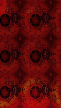 Kırmızı renkler. Klasik çiçekler. Yaz çiçekleri teması. Suluboya resim taklit Raster çizimi. El çizimi soyut süslü elementler.