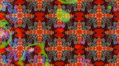 Raster illüstrasyonu. Düz Çiçek Elementleri Tasarımı. Kırmızı renkte zarif çiçek buketi suluboya. Renkli Bahar Teması çizim şablonu.