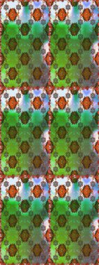 Süslü kumaş deseni. Renkli Bahar Temalı Kusursuz Arkaplan. Düz Çiçek Elementleri Tasarımı. Raster illüstrasyonunda kusursuz çiçek deseni.