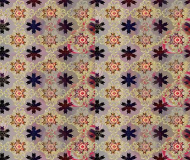 Renkli Bahar Teması eskiz kalıbı. Çocuk stili. Çiçekli eskiz arkaplanı. Düz Çiçek Elementleri Tasarımı.