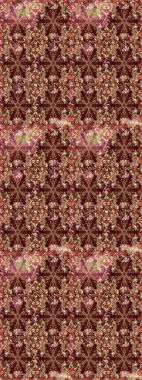 Doğulu stil, altın elementlerle kahverengi renklerde altın desenli arabesk yapar. Raster altın desen. Kusursuz kıvırcık saçlar..