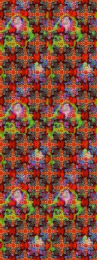 Raster çiçek desenli çiçek deseni, yapraklar, dekoratif elementler, sıçrama, lekeler, el çizimi kontur çizgileri ve Doodle çizim stili, grafik raster çizim çizimi.