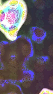 Raster Güzel kumaş deseni. Raster suluboya deseni, narin çiçekler, kahverengi çiçekler, tebrik kartı şablonu..