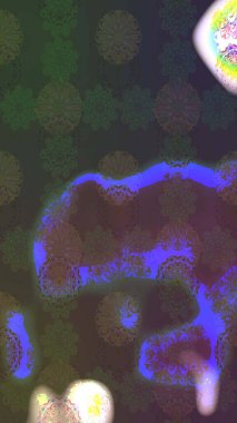 Raster illüstrasyonu. Küçük çiçekteki sevimli çiçek deseni. Yeşil renkte çiçekler.