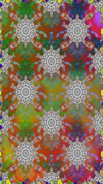 Küçük çaplı çiçeklerdeki basit şirin desenler. Raster illüstrasyonu. Tekstil veya kitap kapakları, imalat, duvar kağıtları, baskı, hediye paketi ve yapıştırma kitabı için çiçeksiz arka plan.