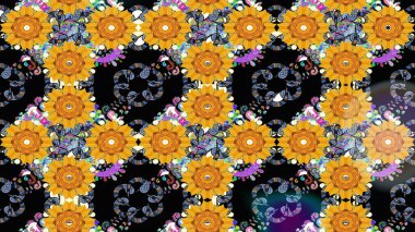 Suluboya desenli çiçek deseni. Dekorasyon ve tasarım için güzel bir desen. Çiçeğin suluboya çizimlerinin mükemmel deseni. Moda baskısı. Ayarlanmış.