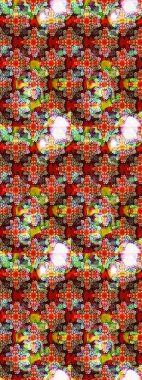 Çiçekler suluboya eskiz deseni. Raster Stili kumaş deseni.