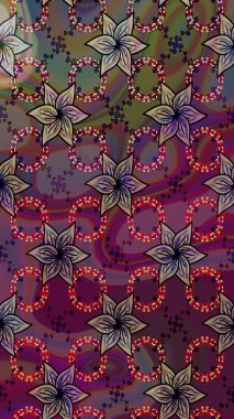 Mor renkli çiçekler. Düz Çiçek Elementleri Tasarımı. Renkli Bahar Teması eskiz kalıbı. Raster illüstrasyonunda çiçek deseni çizimi.