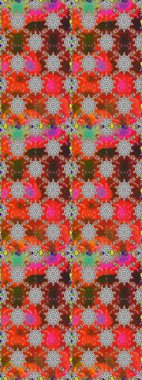 Raster illüstrasyonunda kusursuz çiçek deseni. Renkli Bahar Temalı Kusursuz Arkaplan. Süslü kumaş deseni. Düz Çiçek Elementleri Tasarımı.