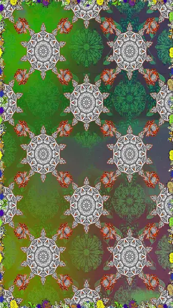 Çiçek arkaplan. Raster deseni. Çiçek kompozisyonu. - yeşil ve gri çiçekler. Doğa. Çiçek kolajı. Küçük çiçekte güzel desen var..