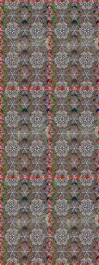 Raster illüstrasyonu. Gri ve kahverengi renkli çiçekler. Küçük çiçekte sevimli çiçek deseni var..