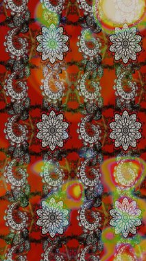 Manzaralı çiçek deseni. Çiçek kompozisyonu, el boyası, hassas şablon. Sevgililer günü ve tebrik kartı konsepti için şık bir davetiye. Üst görünüm, yumuşak renk biçimi.