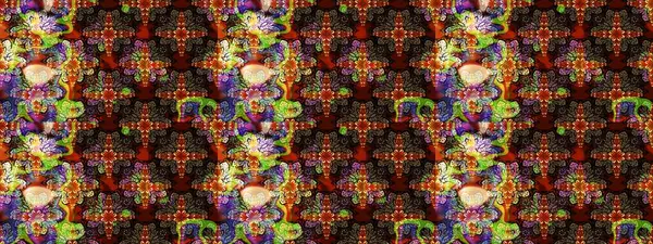 Suluboya çizimi. El çizimi. Çiçekli eskiz deseni. Kahverengi ve siyah renkte çiçekler.