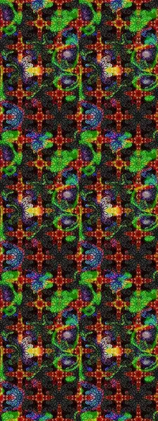 Siyah ve yeşil renkli çiçekler. Tropik çiçek desenleri. Raster illüstrasyonu.