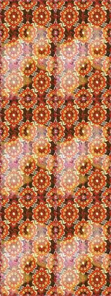 Antika altın tekrarlanabilir duvar kağıdı. Barok tarzında altın çiçek süsü. Damask arkaplanı tekerrür ediyor. Turuncu renklerde altın element.