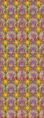 Kabile sanatı boho baskısı, klasik çiçek arkaplanı. Soyut etnik raster kusursuz desen. Arkaplan dokusu, duvar kağıdı, kahverengi renkli çiçek teması.