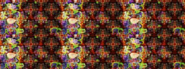 Suluboya çizimi. El çizimi. Çiçekli eskiz deseni. Kahverengi ve siyah renkte çiçekler.