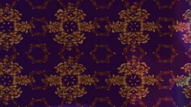 Renkli unsurlarla hareketli arka plan görüntüleri. Çiçekler. Eski model. Bayrak tarzı. Video kaydı. Şablon. Döngü. Kusursuz..