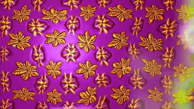 Renkli unsurlarla hareketli arka plan görüntüleri. Çiçekler. Eski model. Bayrak tarzı. Video kaydı. Şablon. Döngü. Kusursuz.. 