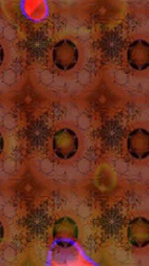 Millefleur 'lar. Küçük kahverengi ve kırmızı çiçekli oldukça eski bir besin torbası deseni. Tekstil, kumaş, kapaklar, duvar kağıtları, baskı, paket, koleksiyon defteri, örgü, dekupaj için çiçek arkaplanı..