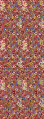 Raster illüstrasyonunda kusursuz çiçek deseni. Kahverengi ve pembe renkte çiçekler.