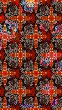 Çiçekli eskiz arkaplanı. Düz Çiçek Elementleri Tasarımı. Renkli Bahar Teması eskiz kalıbı. Çocuk stili.