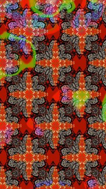 Güzel kumaş deseni. Raster suluboya deseni, narin çiçekler, kırmızı ve kahverengi çiçekler, tebrik kartı şablonu..