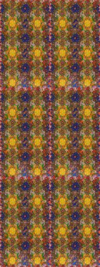 Kahverengi renklerde. Güzel kumaş deseni. Raster illüstrasyonundaki çiçek desenli çizim. Raster illüstrasyonu.