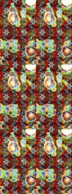 Çiçekli karalama şeklinde Raster çiçek deseni. Nazik, narin çiçek arkaplanı. Gri, kırmızı ve kahverengi renkte çiçekler.