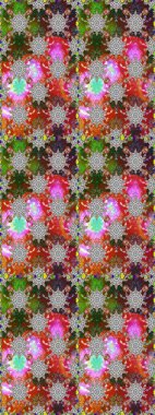 Gri ve kahverengi renkli çiçekler. Raster illüstrasyonunda kusursuz çiçek deseni.