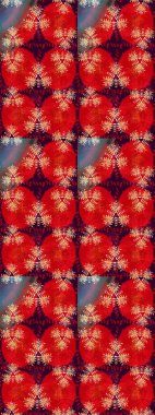 Kibarca, kırmızı renkte bahar çiçekleri. Raster illüstrasyonu. Çiçek ve yapraklı karalama şeklinde Raster çiçek deseni.