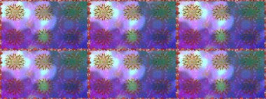 Klasik çiçek tasarımı elementleri. Mor kıvırcık çiçekler mor renkte şekillenir. Raster illüstrasyonu.