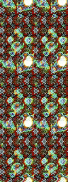 Raster. Kahverengi ve yeşil renkte güzel çiçekleri olan eskiz deseni, suluboya çiçek deseni, duvar kağıdı, kart veya kumaş için fayanslı..