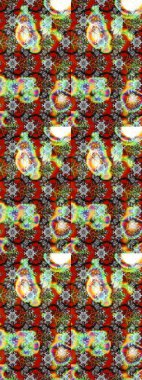 Çiçekli karalama şeklinde Raster çiçek deseni. Nazik, narin çiçek arkaplanı. Gri, kırmızı ve kahverengi renkte çiçekler.