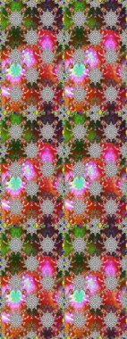 Gri ve kahverengi renkli çiçekler. Raster illüstrasyonunda kusursuz çiçek deseni.