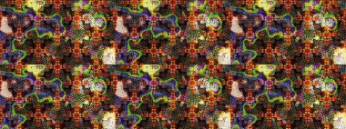 Kahverengi ve siyah renklerde. Anti-stres için soyut örnek sayfası. Raster illüstrasyonu.