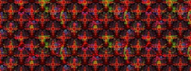 Çiçek tasarımı için inanılmaz bir kolaj cenneti tarzı. Parlak çiçekli kolaj çiçekleri siyah ve kahverengi. Çiçekli zambaklar eskiz arka planı.