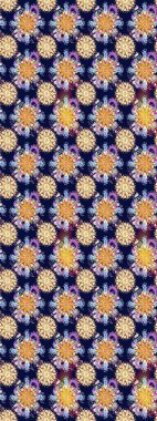 Mavi ve bej renkli çiçekler. Küçük çiçekte sevimli çiçek deseni var..