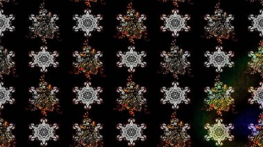 Klasik çiçek tasarımı elementleri. Raster illüstrasyonu. Siyah kıvırcık çiçekler siyah renklerde şekillenir.