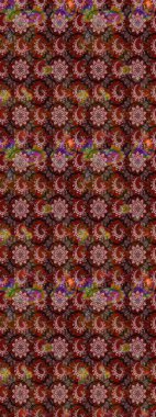 Arkaplan dokusu, duvar kağıdı, kahverengi ve pembe renkli çiçek teması. Soyut etnik raster çizim kalıbı. Kabile sanatı boho baskısı, klasik çiçek arkaplanı.