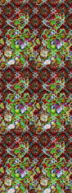 Renkli tekstil tarzında. Raster illüstrasyonu. Suluboya çiçekli çiçek deseni.