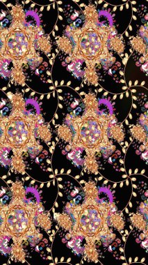 Küçük çiçekte güzel bir desen. Çiçekli yaz çiçekleri. Motley illüstrasyonu. Küçük renkli çiçekler. Robot resim. Moda baskıları için zarif bir şablon.