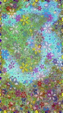 Kusursuz süs izi. Tebrik kartı geçmişi, boyama kitabı, arkaplan ve tekstil için kullanılabilir. Sınır Kızılderili çiçekli paisley patten. Raster Henna tarzı. Etnik Mandala havlusu.