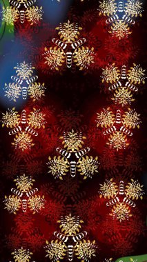 Renkli Bahar Teması eskiz kalıbı. Düz Çiçek Elementleri Tasarımı. Güzel kumaş deseni. Raster illüstrasyonunda çiçek deseni çizimi.