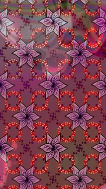 Raster illüstrasyonundaki çiçek desenli çizim. Renkli Bahar Teması eskiz kalıbı. Düz Çiçek Elementleri Tasarımı. Süslü kumaş deseni.