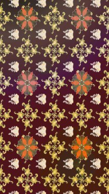 Kahverengi renkli çiçekler. Çiçek desenli eskiz, darbeler, sıçramalar, yaz çiçekleri. Raster illüstrasyonu.