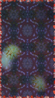 Doodle çiçekler ve dalları, otlar ve çiçekler. Elle çizilmiş. Raster resim. Güzel kumaş deseni.