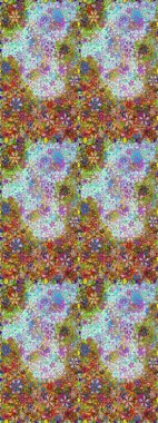 Güzel kumaş deseni. Küçük çiçekteki sevimli çiçek deseni. Raster illüstrasyonu. Güzel karalama çiçekleri olan kusursuz çiçek deseni..