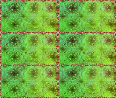 Renkli yeşil ve kahverengi desenli. Tekstil ve kapak tasarımı için mükemmel. El çizimi dikişsiz sonbahar çiçekleri deseni. Doodle tarzı. Yeşil ve kahverengi renkte çiçekler.